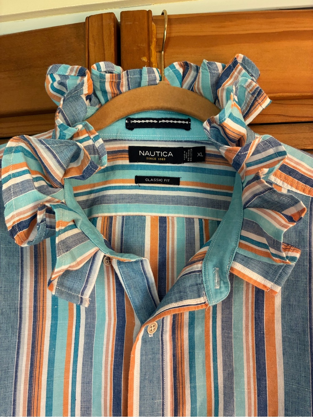 Nautica Multi-Color Striped Button-Down Shirt - Picture 6 of 6